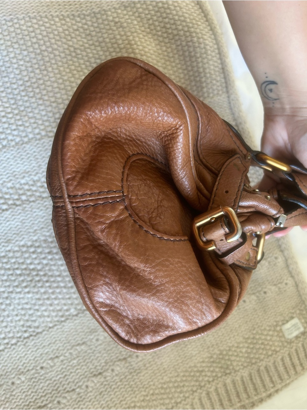 Chloe Brown Leather Paddington Satchel with Gold Hardware - Picture 7 of 13